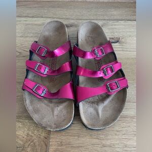 Birkenstock Pink Metallic Sandals